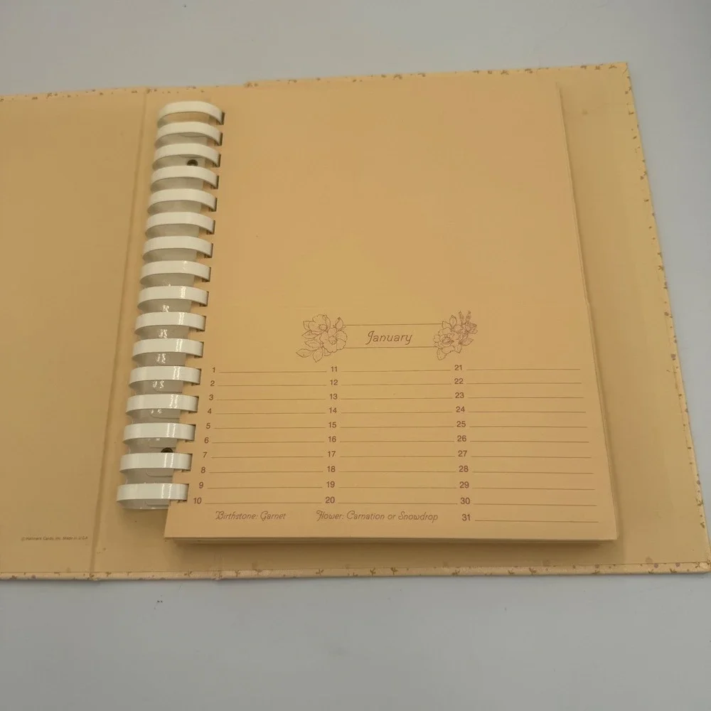 Vintage Hallmark Greeting Card Organizer Bird Nest Floral RA 700-6 Made in USA